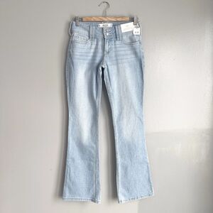 Hollister Low Rise Boot Jeans Bootcut Flap Pockets Light Size 12s Short No Tags